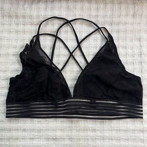 Victoria's Secret Sheer Black Strappy Bralette